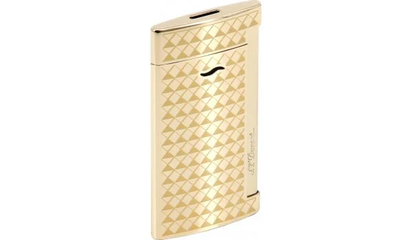 S.T. Dupont Slim 7 Jet Lighter Cabeça de fogo dourada