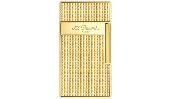 Isqueiro S.T. Dupont Biggy Cabeça de Diamante Dourado 025009