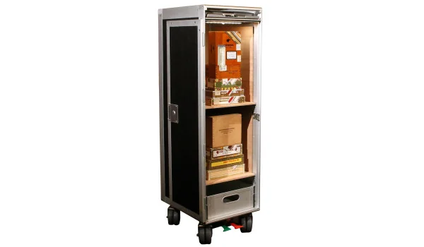 adorini Cigar Cabinet Trolley preto